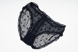 شورت تمام تور خال درشت 0389 رنگ مشکی