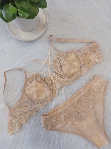 ست بیوتی 5038 هارنس عنکبوتی رنگ کرم سایز75