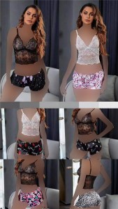 لباس خواب نیم تنه شورتک کد 6055
